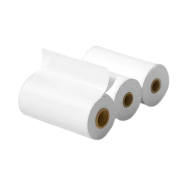 גלילים של מדבקות שקופות