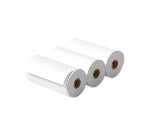 גלילים של מדבקות לבנות